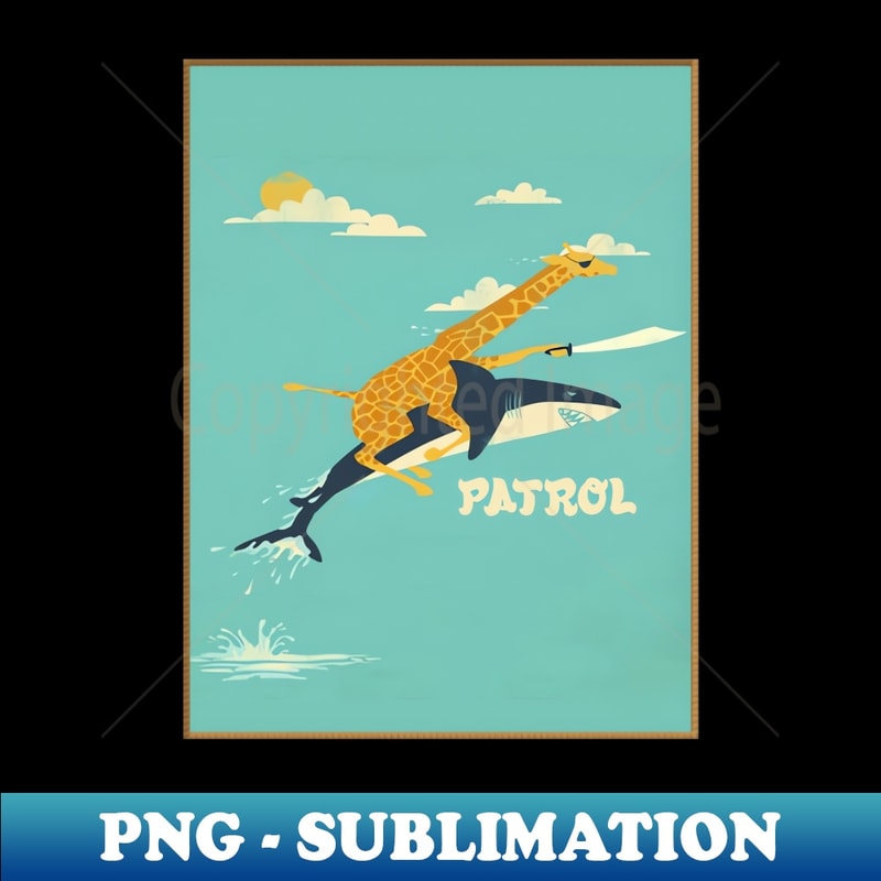 ML-15866_Funny Animals Giraffes And Sharks On Patrol 9692.jpg