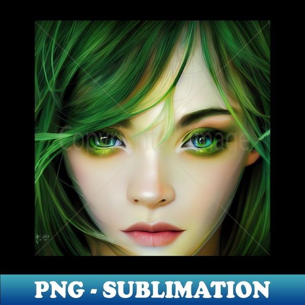 Elf Woman with Green eyes - Creative Sublimation PNG Downloa | Inspire ...