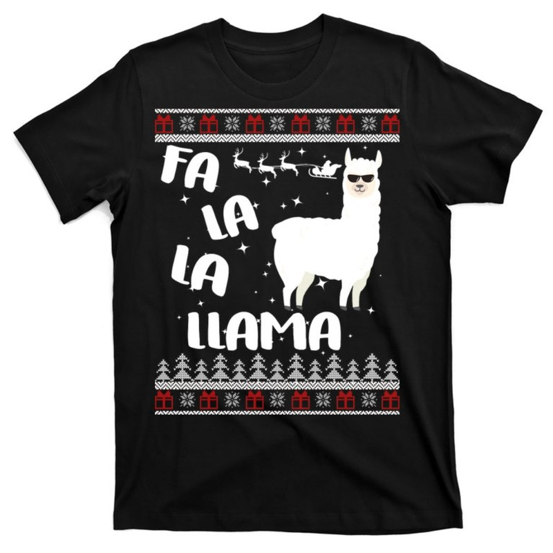 Fa La La Llama Ugly Christmas T-Shirt.jpg