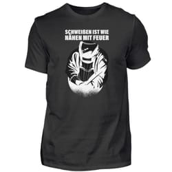 welding is like sewing with fire - men's shirt