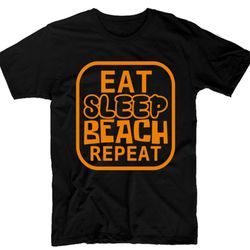 eat sleep beach repeat tshirt funny summer tshirt