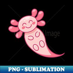 Happy Pink Axolotl - PNG Transparent Sublimation Design - Stunning Sublimation Graphics