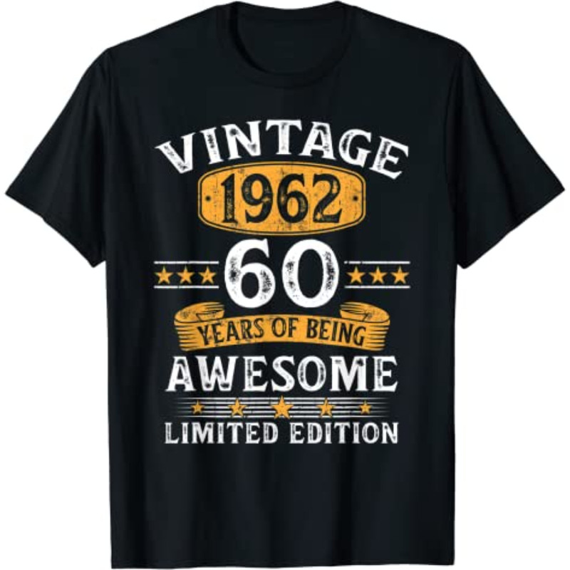 Vintage 1962 60 Year Old Gifts 60th Birthday Gifts For Men T-Shirt.jpg