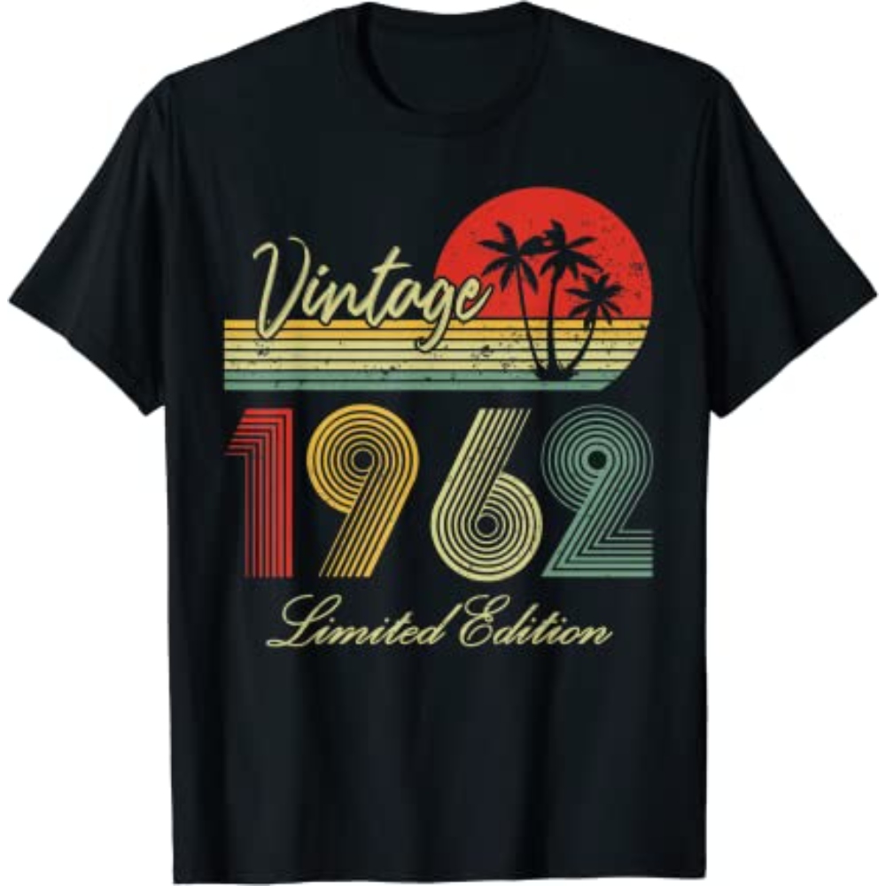 60 Year Old Gifts Vintage 1962 Limited Edition 60th Birthday T-Shirt.jpg