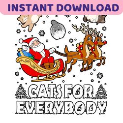 Funny Cats For Everybody Christmas Reindeer SVG Download