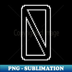 Pixelated Black Zero with white border - High-Quality PNG Sublimation Download - Unlock Vibrant Sublimation Designs