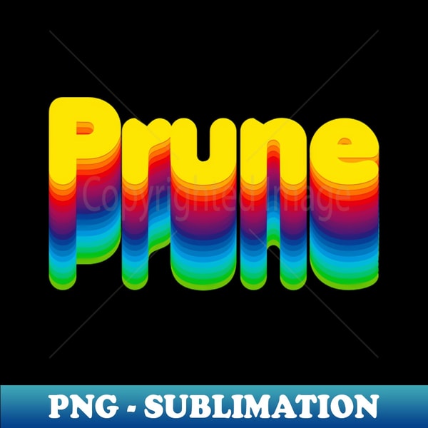 Prune Label Rainbow Layers Prune Name Label - Aesthetic Sublimation Digi | Inspire ...