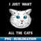 UH-20651_I Just Want All The Cats Shirt Cat Lover Tee Cat Owner Gift Idea Funny Cat Gift Cat Father Cat Mother 7862.jpg