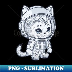 Baby Cat Astronaut - Professional Sublimation Digital Download - Vibrant and Eye-Catching Typography