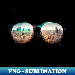 City landscape glasses - PNG Transparent Sublimation File - Transform Your Sublimation Creations