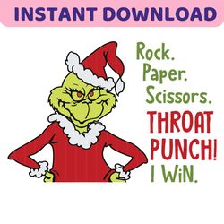 Rock Paper Scissors Throat Punch I Win SVG Download
