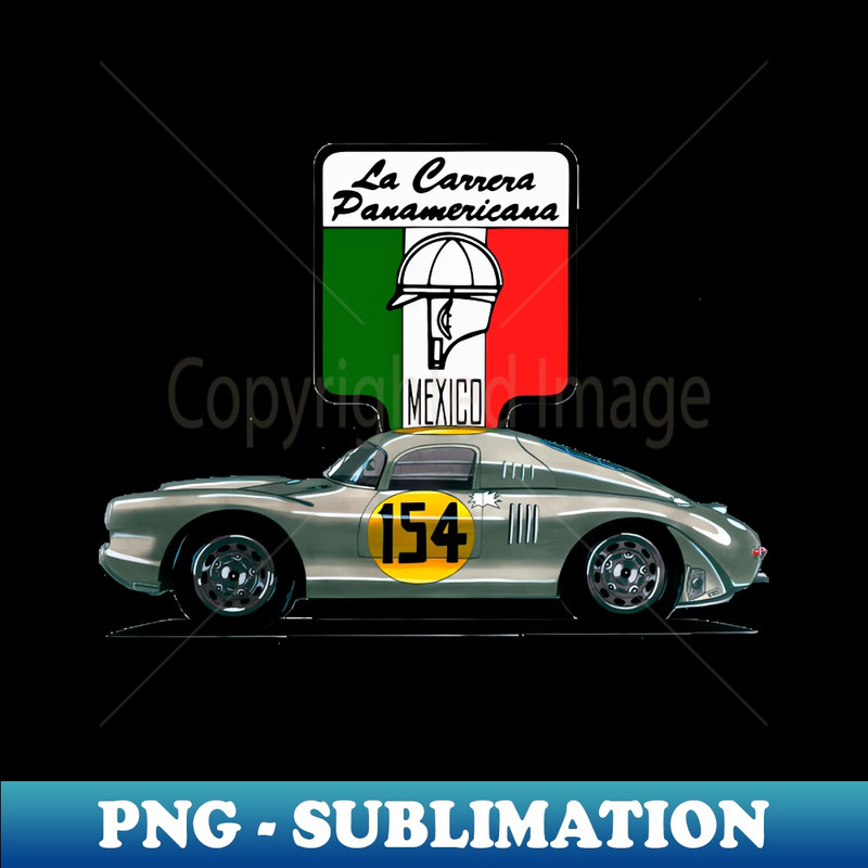 YB-31087_Outstanding adorable exclusive hand drawing famous Legendary germany sportcar Porsche 550-001 Coupe Carerra Panamericana Mexico 1939.jpg