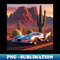 YD-859_A Retro-Futuristic Racing Car Travelling Through The Arizona Desert At Dusk 6988.jpg