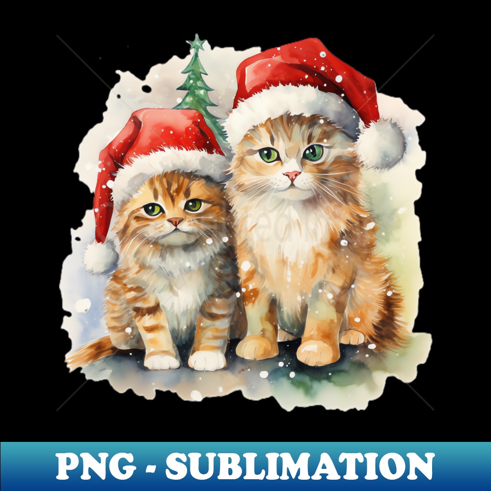 YK-45358_Winter Christmas red cats with Santa Hats 4500.jpg