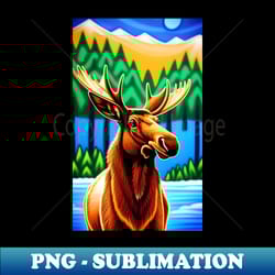 cute moose - sublimation-ready png file - unlock vibrant sublimation designs