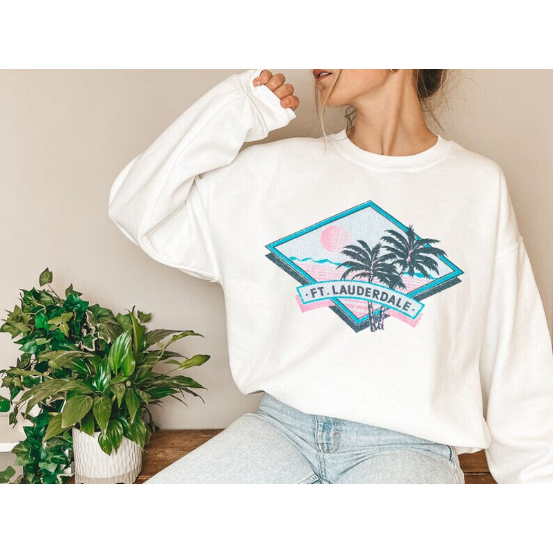 Fort Lauderdale Sweatshirt, Florida Beach Shirt, Ft Lauderdale Florida Shirt, Spring Break Crewneck Pullover, College Road Trip Sweatshirt.jpg