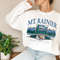 Mt Rainier National Park Retro Style Blue Crewneck Unisex Sweatshirt - Mount Rainier National Park Shirt - Vintage Hike Camp Nature Crewneck.jpg
