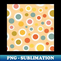 Retro circles dots and flowers - Premium PNG Sublimation File - Unleash Your Inner Rebellion