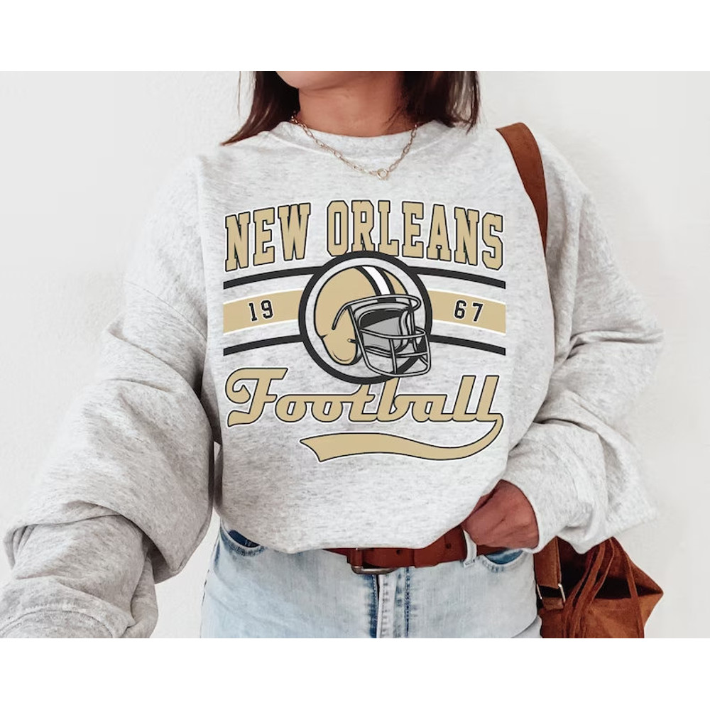 Vintage New Orleans Football Sweatshirt  Vintage Style New Orleans Football Crewneck Sweatshirt  New Orleans Sweatshirt  Sunday football.jpg