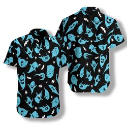 ghosts halloween hawaiian shirt