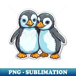 Two baby penguins - Trendy Sublimation Digital Download - Perfect for Personalization