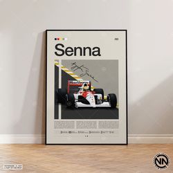 ayrton senna canvas, formula one canvas, f1 racing canvas, motorsports, formula 1 canvas, formula 1 gifts, car canvas, s