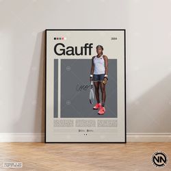 coco gauff canvas, tennis canvas, motivational canvas, sports canvas, modern sports art, tennis gifts, minimalist canvas