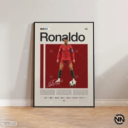 cristiano ronaldo canvas, portugal football print, soccer gifts, sports canvas, football canvas, soccer wall art, sports