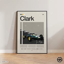 jim clark canvas, formula one canvas, f1 racing canvas, motorsports, formula 1 canvas, formula 1 gifts, car canvas, spor