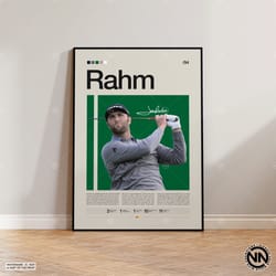 jon rahm canvas, golf canvas, motivational canvas, sports canvas, modern sports art, golf gifts, mid century modern, gol