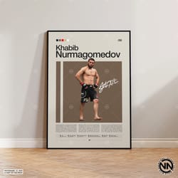 khabib nurmagomedov canvas, mma canvas, boxing canvas, sports canvas, mid-century modern, motivational canvas, sports be