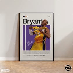 kobe bryant canvas, la lakers canvas, nba canvas, sports canvas, mid century modern, nba fans, basketball gift, sports b