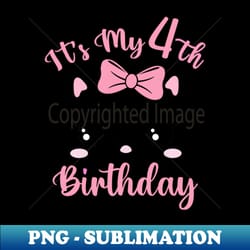 its my birthday cat and party day girls and boys - png transparent sublimation design - bold & eye-catching