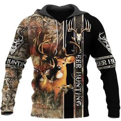 deer hunting all over printed hoodie kt041114