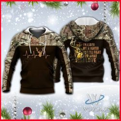 deer hunting all over printed hoodie m151101