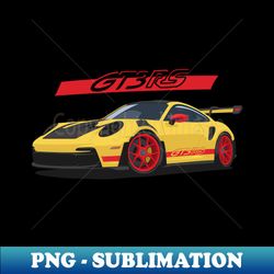 Car 911 gt3 rs yellow red - Sublimation-Ready PNG File - Bring Your Designs to Life