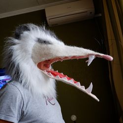 American possum  mask, stylized for cosplay, party . Handmade to order.