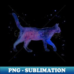 Galaxy Cat Silhouette - Exclusive PNG Sublimation Download - Enhance Your Apparel with Stunning Detail