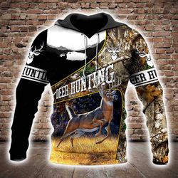 deer hunting all over printed hoodie m281220
