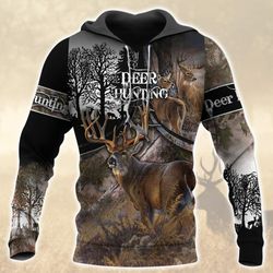 deer hunting all over printed hoodie n090141