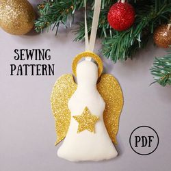 Christmas Angel Ornament Pattern To Sew (in 2 sizes!), DIY Fabric Decoration