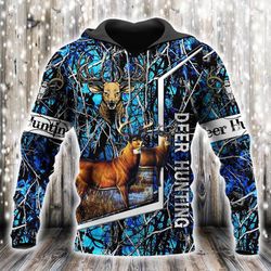 deer hunting all over printed hoodie n120223