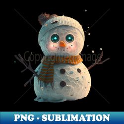 Cute Baby Snowman 3 - Retro PNG Sublimation Digital Download - Enhance Your Apparel with Stunning Detail