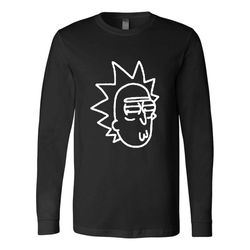rick sanchez rick and morty justin roiland mr poopy butthole drunk drool pocket long sleeve t-shirt