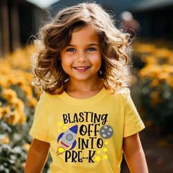 blasting off into prek shirt, prek shirt, funny rocket shirt, back to school shirt, outer space shirt, astronomy gift, n