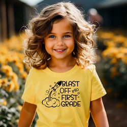 blasting off into first grade shirt, first grade shirt, funny rocket shirt, back to school shirt, outer space shirt, ast