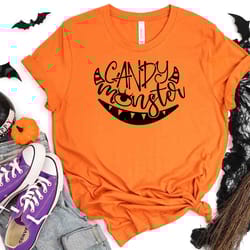 candy monster shirt, kids halloween shirts,toddler halloween shirt,halloween onesies baby,gift for halloween,halloween f