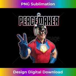 DC Comics Peacemaker Shinny Peace Sign Photo Tank Top - Eco-Friendly Sublimation PNG Download - Pioneer New Aesthetic Frontiers