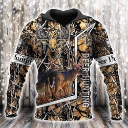 deer hunting all over printed hoodie n130203