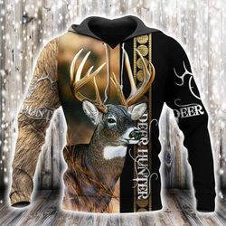 deer hunting all over printed hoodie n140220